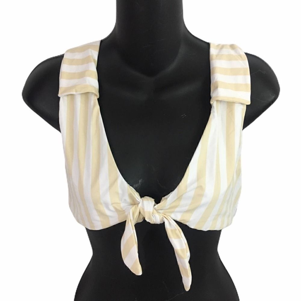 We Wore What Salerno Tie-Front Bikini Top XL